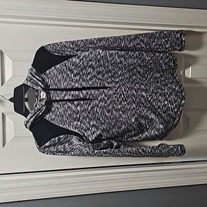 Ladies black/white hoodie